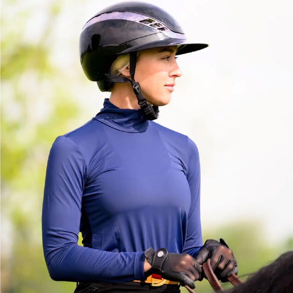 euphoric equestrian Tops - Otto long sleeve turtle neck navy